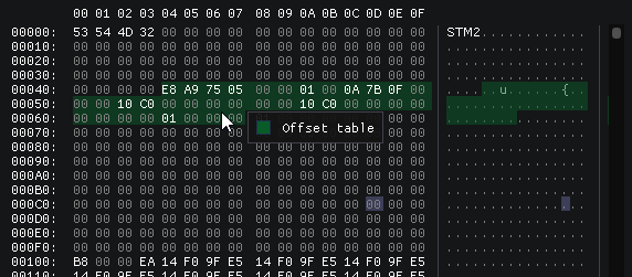 Hex editor and bookmarks